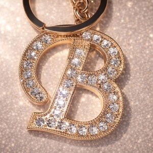 B Initial bag Charm/Keychain
